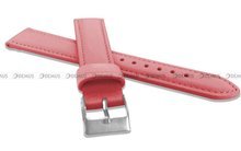 Skórzany pasek do zegarka Minet MSBUP18, 18 mm, Różowy