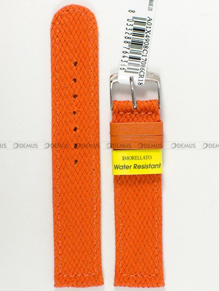 Materiałowy pasek do zegarka Morellato A01X4908C17086CR18, 18 mm, Pomarańczowy
