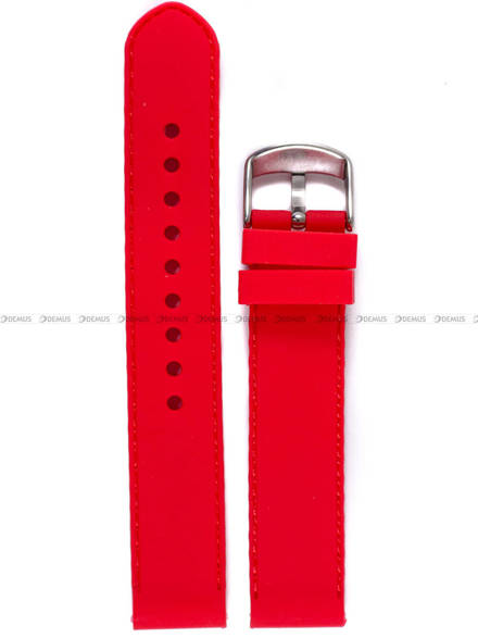 Silikonowy pasek do zegarka Chermond PG1.18.4.4, 18 mm, Czerwony