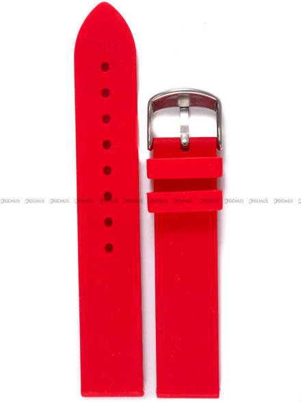 Silikonowy pasek do zegarka Chermond PG4.18.4, 18 mm, Czerwony