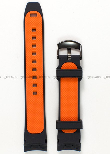 Silikonowy pasek do zegarka Timex PW2P95000, 20 mm, Grafitowy