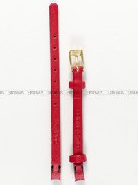 Skórzany pasek do zegarka Obaku V110LGGRR, 6 mm, Czerwony
