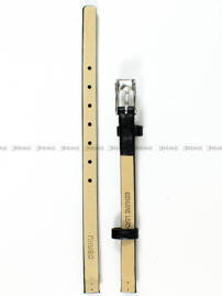 Skórzany pasek do zegarka Obaku V129LCIRB, 6 mm, Czarny