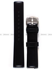Kauczukowy pasek do zegarka Hirsch 40478850-2-20, 20 mm, Czarny