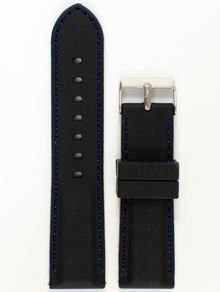 Pasek do zegarka z tworzywa Chermond PG1.24MM.1.2, 24 mm, Czarny