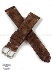 Pasek skórzany ręcznie robiony A. Kucharski Leather - Conceria Il Ponte Maya Simple - chocolate/camel 32 mm