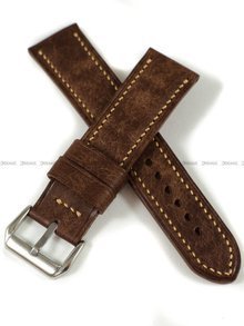 Pasek skórzany ręcznie robiony A. Kucharski Leather - Conceria Il Ponte Maya - chocolate/earthyyellow 22 mm