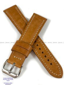 Pasek skórzany ręcznie robiony A. Kucharski Leather - Conceria Il Ponte Maya - cognac/camel 28 mm