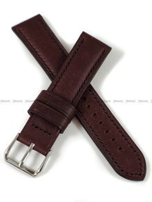 Pasek skórzany ręcznie robiony A. Kucharski Leather - Conceria Puccini Uragano - burgundy/black 20 mm