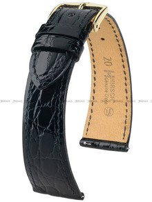 Pasek ze skóry krokodyla zwężany do zegarka - Hirsch Genuine Croco 01808150-1-20 - 20 mm