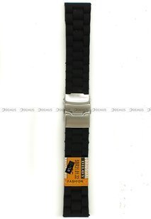 Poliuretanowy pasek do zegarka Diloy SBR31.22.1, 22 mm, Czarny