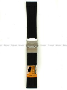 Poliuretanowy pasek do zegarka Diloy SBR36.22.1, 22 mm, Czarny
