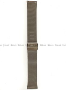Siateczkowa (mesh) bransoleta do zegarka Bering 11937-007, 23 mm, Grafitowa