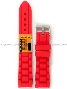 Silikonowy pasek do zegarka Diloy S252C.20.6, 20 mm, Czerwony