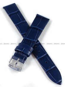 Skórzany pasek do zegarka Aviator Aviator V.1.33.0, 16 mm, Niebieski
