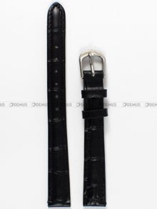 Skórzany pasek do zegarka Bisset PB54.12.1, 12 mm, Czarny