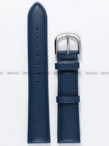 Skórzany pasek do zegarka Bisset PB69.18.5, 18 mm, Niebieski