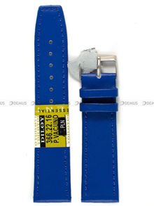 Skórzany pasek do zegarka Diloy 366.22.16, 22 mm, Niebieski