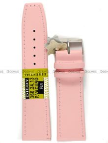 Skórzany pasek do zegarka Diloy 366.24.13, 24 mm, Różowy