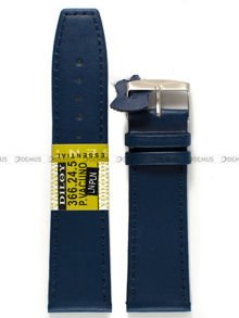 Skórzany pasek do zegarka Diloy 366.24.5, 24 mm, Niebieski