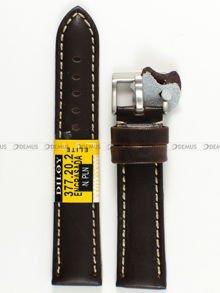 Skórzany pasek do zegarka Diloy 377.20.2, 20 mm, Brązowy