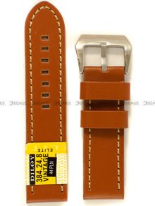 Skórzany pasek do zegarka Diloy 384.24.8, 24 mm, Brązowy