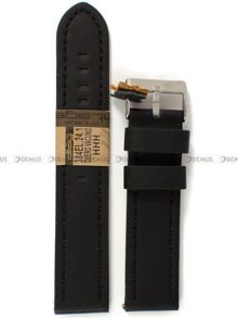 Skórzany pasek do zegarka Diloy 384EL.24.1, 24 mm, Czarny