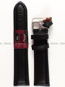 Skórzany pasek do zegarka Diloy 393.22.1, 22 mm, Czarny