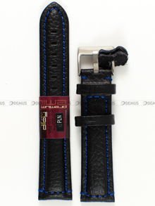 Skórzany pasek do zegarka Diloy 394.20.1.5, 20 mm, Czarny