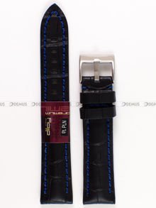 Skórzany pasek do zegarka Diloy 395.20.1.5, 20 mm, Czarny