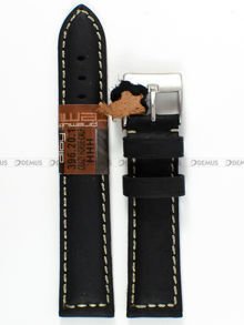 Skórzany pasek do zegarka Diloy 396.20.1, 20 mm, Czarny