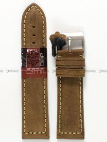 Skórzany pasek do zegarka Diloy 396.24.3, 24 mm, Brązowy
