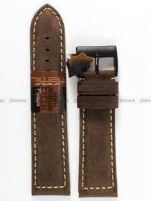 Skórzany pasek do zegarka Diloy 397.24.2, 24 mm, Brązowy