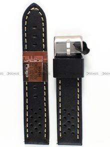 Skórzany pasek do zegarka Diloy 398.20.1.22, 20 mm, Czarny