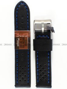 Skórzany pasek do zegarka Diloy 398.20.1.5, 20 mm, Czarny