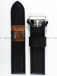 Skórzany pasek do zegarka Diloy 398.22.1, 22 mm, Czarny