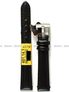 Skórzany pasek do zegarka Diloy 401.14.1, 14 mm, Czarny