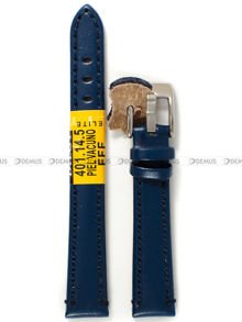 Skórzany pasek do zegarka Diloy 401.14.5, 14 mm, Niebieski