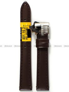 Skórzany pasek do zegarka Diloy 401.16.2, 16 mm, Brązowy