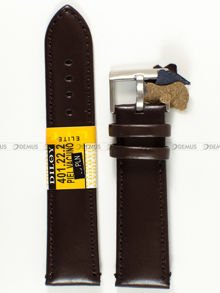 Skórzany pasek do zegarka Diloy 401.22.2, 22 mm, Brązowy