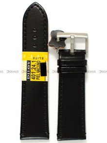 Skórzany pasek do zegarka Diloy 401.24.1, 24 mm, Czarny