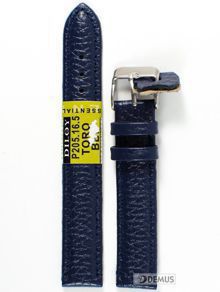 Skórzany pasek do zegarka Diloy P205.16.5, 16 mm, Niebieski