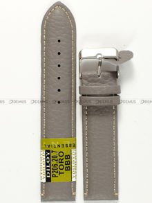 Skórzany pasek do zegarka Diloy P206.20.7, 20 mm, Beżowy