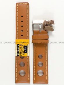 Skórzany pasek do zegarka Diloy P355.22.23, 22 mm, Brązowy