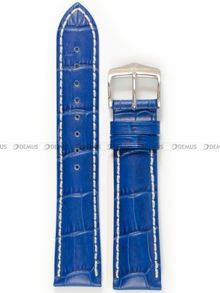 Skórzany pasek do zegarka Hirsch 10302885-2-20, 20 mm, Niebieski