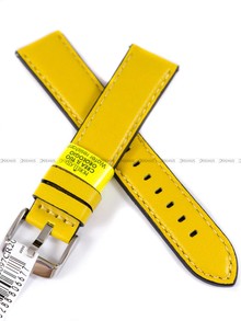 Skórzany pasek do zegarka Morellato A01X5123C03097CR20, 20 mm, Żółty
