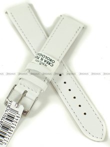 Skórzany pasek do zegarka Morellato A01X5202875017CR18, 18 mm, Biały