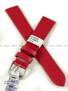 Skórzany pasek do zegarka Morellato A01X5202875083CR20, 20 mm, Czerwony