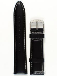 Skórzany pasek do zegarka Timex PW2P64900, 22 mm, Czarny