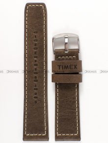 Skórzany pasek do zegarka Timex PW2P84100, 22 mm, Brązowy